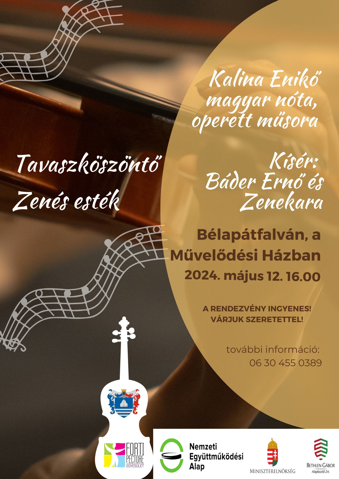 Tavaszköszöntő zenés esték – Bélapátfalva, május 12. 16.00