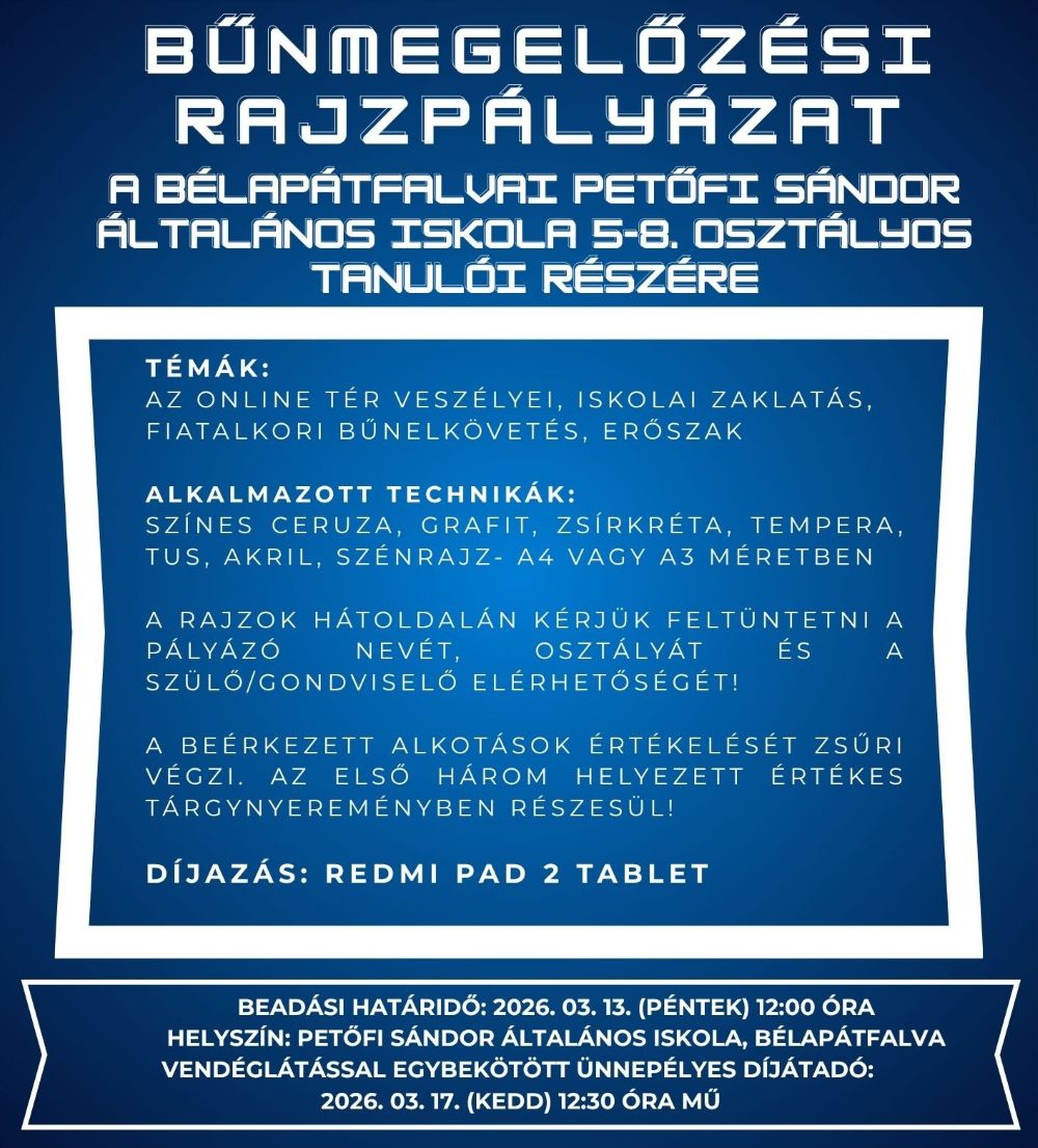 Bűnmegelőzési rajzpályázat